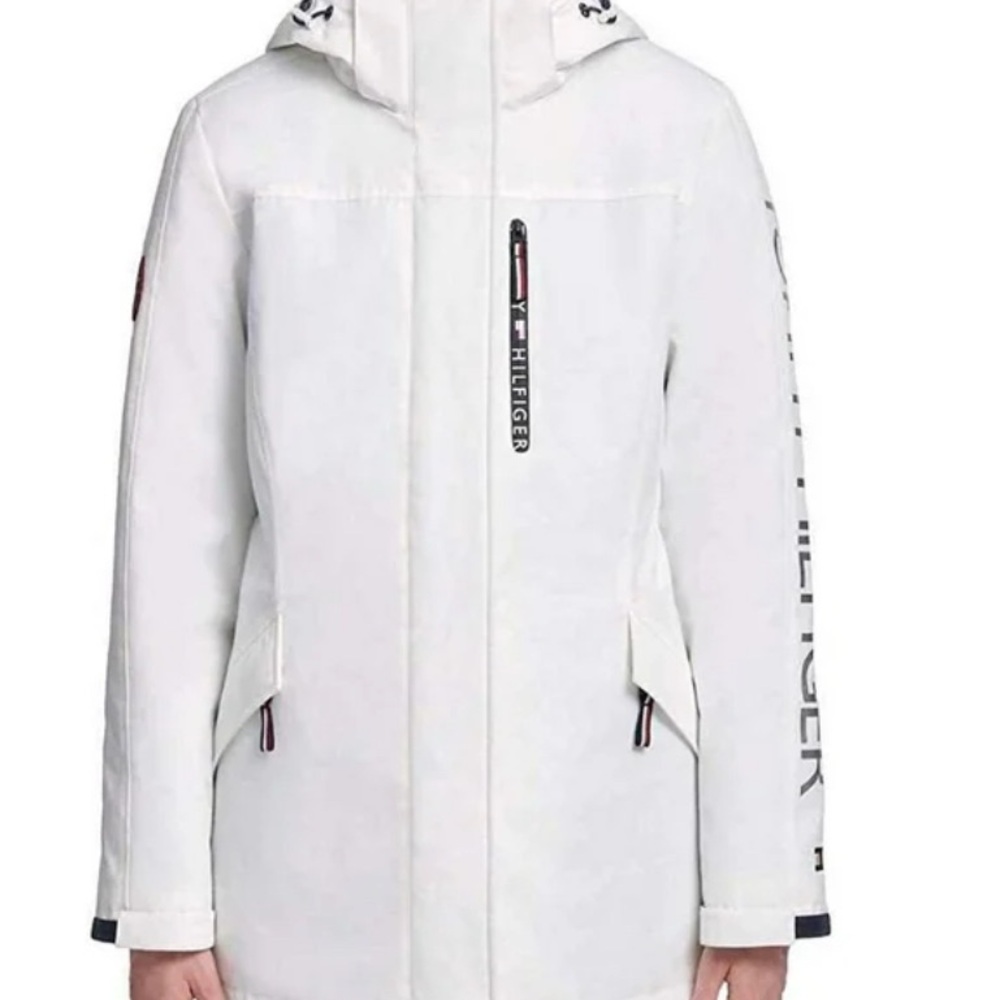 Tommy Hilfiger White Hooded Jacket
